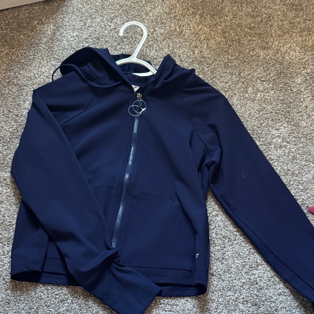 Fabletics Navy Blue Zip-Up Hoodie
